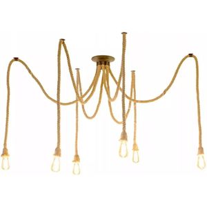 TooLight Hanglamp Spider Rope APP680-6CP - E27 - 6 Lichtpunten