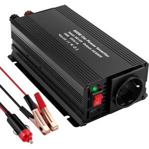DailySuppliess® Omvormer 12v 230v Zuivere Sinus - Spanningsomvormer - 300W - Zwart