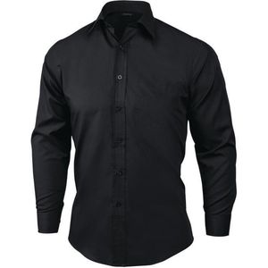 Heren overhemd zwart maat XL