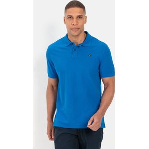 camel active Piqué poloshirt van gecertificeerd organic cotton - Maat menswear-3XL - Blauw