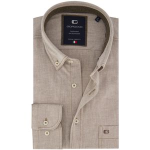 Giordano - Overhemd - Beige - Flanel - Regular Fit