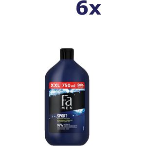 6x Fa 750ml shower gel men sport