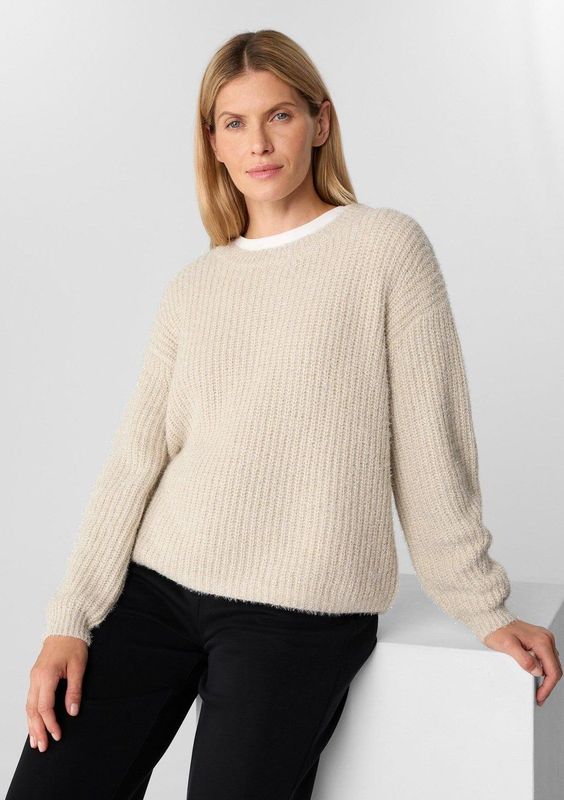 comma - Strickpullover - Gebreide Pullover - Katoenmix - Glittergaren