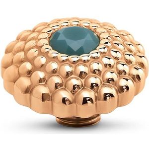 Melano - Vivid Lotus CZ - Steentje - Retro Blue - 12 mm - Edelstaal