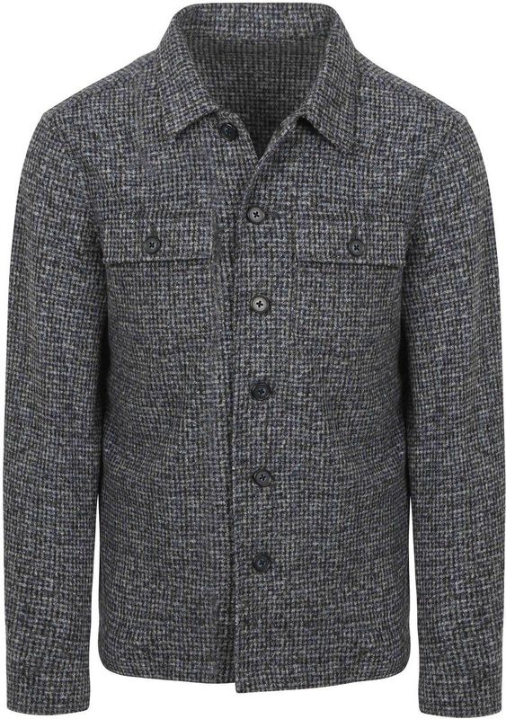 Suitable - Overshirt - Grijs Blauw - Wol Blend