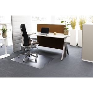 Rillstab bureaustoelmat tapijt - 90x 120 cm - vloerbeschermer PET – transparant - bureau accessoires - beschermt tapijt en vloerbedekking