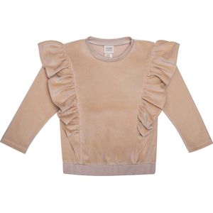 Velour sweater with ruffels maat 92/98