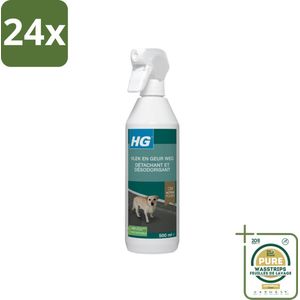 HG - Vlek & Geur Weg Spray - Hond - Oxi Action Power - Hardnekkige Werking - 500 ml - Voordeelverpakking - 24 stuks - Vlekkenverwijderaar - Geur neutralisator