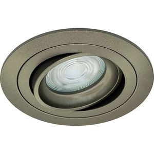 Sigmi - Luno Pro - Inbouwspot - Brons - Kantelbaar - Zaagmaat 80mm Diameter 92mm - Incl. GU10 Fitting