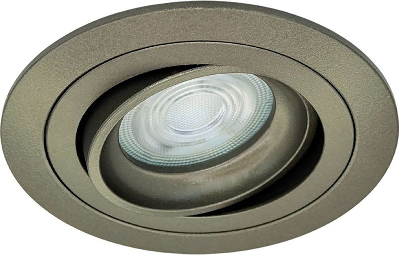 Sigmi - Luno Pro - Inbouwspot - Brons - Kantelbaar - Zaagmaat 80mm Diameter 92mm - Incl. GU10 Fitting