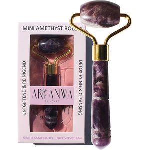 Mini Amethist Roller voor Ontspanning en Huidverzorging | Reisformaat voor Face Yoga