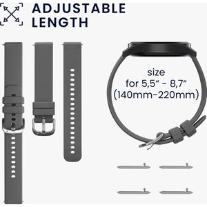 kwmobile 2x armband geschikt voor Huawei Watch GT4 41mm - Bandjes voor fitnesstracker in grijs / lavendel