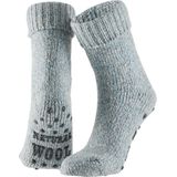 Apollo | Wollen sokken dames | Huisokken dames | Fashion Blauw | Maat 35/38 | Huissok met anti slip | Fluffy sokken | Slofsokken | Warme sokken | Winter sokken