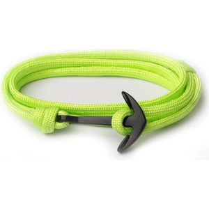 Anker armband Neon Groen polyester koord