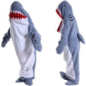 Haaideken Hoodie Onesie voor Volwassenen en Kinderen