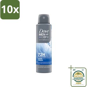 10 x Dove Men+Care Deodorant Spray - Cool Fresh - Advanced Care - 150 ml - Grootverpakking - Deodorant Spray - Anti-transpirant - Zweetvermindering - Huidbescherming - Frisheid