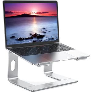 Ergonomische afneembare laptopstandaard - geschikt voor 10-14 inch laptops - zilverkleurig Laptop Verhoger