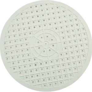 Wolf & LI Gootsteenmat rond rubber - Wit - Gootsteenmat omtrek 31 cm - afdruipmat rond