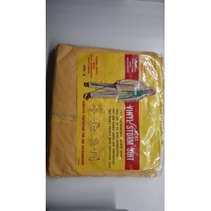 regenpak jas en broek complete bescherming voor buiten met verwijderbare capuchon kleur geel maat S