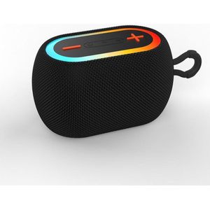 Bluetooth speakers-Draagbare speaker -Draadloze speaker- LED-omgevingsverlichting-krachtige bas-TWS-stereokoppeling-Bluetooth 5.3-Multifunctionele audio-ingangen-AUX-in - TF - Zwart