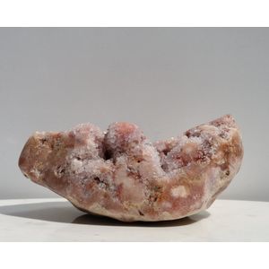 Unique Gemstones - Roze amethist cluster op standvlak - Cut-base - Edelstenen en Mineralen - Kristallen - Spiritualiteit - Woondecoratie
