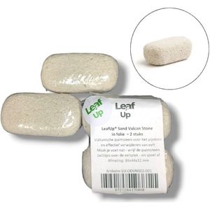 LeafUp® Sand Vulcan Stone - Eeltverwijderaar - Vulkanisch Puimsteen - in folie - 2 stuks (B4)