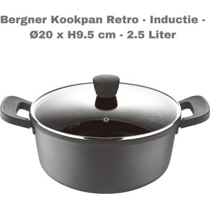 Bergner Kookpan Retro - Inductie - D20 x H9.5 cm - 2.5 Liter