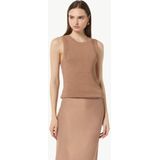 COMMA - Haltertop - Bruin - Slanke Pasvorm - Mouwloos