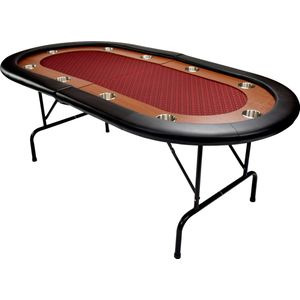 North Pokertafel Foldy 10 Personen Rood