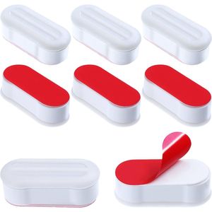 Toiletbril Bumper - 8 Stuks - Zelfklevende Schokdemper - ABS+TPE - Toiletaccessoires - Geruisloze Schokabsorberende Pad - Geschikt voor Thuis en Hotels - 5*2*2CM - Wit