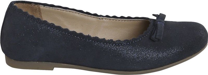 Leren meisjesballerina's marineblauw