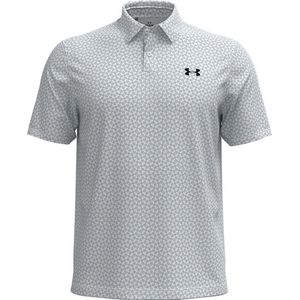 Under Armour T2G Printed-Polo Wit Halo Grijs
