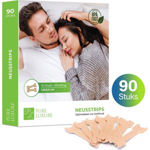 90 stuks - Pure Luxure - Anti snurk - neusstrips - neus strips - antisnurk - pleisters - snurken - neuspleisters - better breath