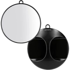 Femas Handspiegel - Hand Mirror - Kappersspiegel - 29 cm Rond  - Zwart