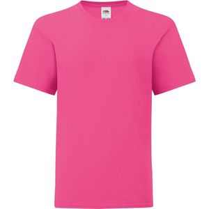 Fruit Of The Loom Iconisch T-shirt  Kinderen / Kinder (Fuchsia Roze)