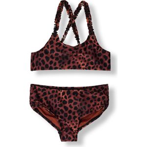 Beachlife Leopard Lover Bikiniset Zwemkleding Meisjes - Bruin - Maat 98/104