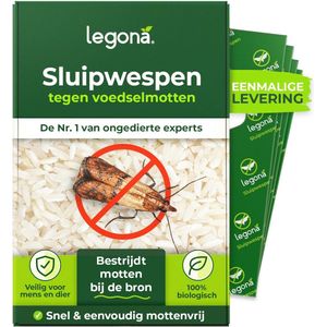 Sluipwespen Tegen Voedselmotten - Duurzame Bestrijding van Motten in Levensmiddelen - Alternatief voor Mottenspray en Mottensballen - 20 Kaarten