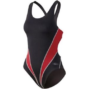 Beco Badpak Competition Dames Polyester Zwart/rood Maat 42