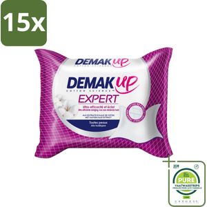 15 x Demak'Up – Reinigingsdoekjes Expert – 23 doekjes - Grootverpakking - Make-up Verwijderen - Gezicht Reinigen - Huid Reinigen - Make-up Doekjes - Huid Comfort