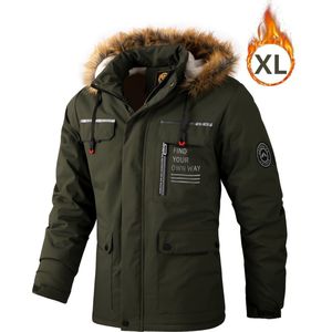 Livano - Verwarmde Jas - Heating Jacket - Thermo Jas - Elektrische Kleding - Jas Met Verwarming - Met Capuchon - Heren - Maat XS - Leger Groen - Winter