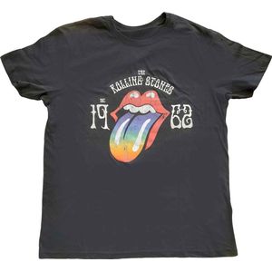 The Rolling Stones - Sixty Rainbow Tongue '62 Heren T-shirt - M - Zwart