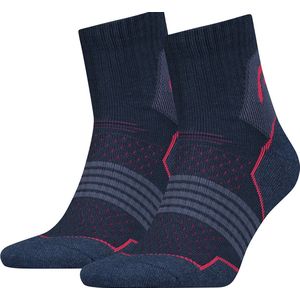 HEAD Sportieve Quarter Wandelsokken Unisex 4-Pack - Roze / Blauw - Maat 39-42