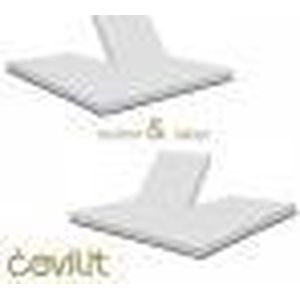 Cevilit combi voordeelpak splittoppers - stretch molton & Jersey hoeslakenwit 180x200-220cm