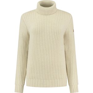 Travelin' Coltrui Boda Dames - Gebreid met Turtle neck Ecru