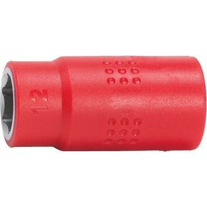 Wurth - VDE dopsleutel, 3/8 inch zeskant - VDE 3/8 inch dopsleutel, metrisch zeskant, kort x 1 st Soort aandrijving Binnenvierkant Sleutelwijdte 12 mm