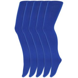 Meisjes panty's | 100 denier | Merk: Yellow Moon | Maat: 98 t/m 176 | Kleur: Blauw | 5 Paar