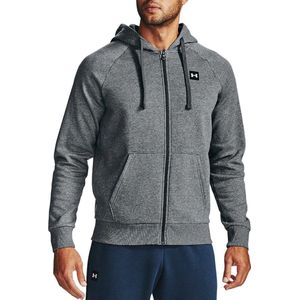 Under Armour Rival Fleece Hoodie FZ - Sportvest voor Heren - Volledige Rits - Grijs - 3XL