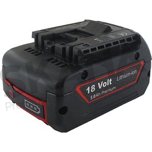 18V - 5.0A lithium/ion accu geschikt voor BOSCH elektrisch gereedschap