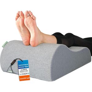 Comfortabel Stabiel Beenkussen van Stevig Foam - Extra Traagschuim - Zachte OEKO-TEX Hoes - Ergonomisch Wigkussen - Beensteun - Aderkussen