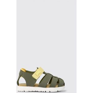 Camper - K800489 - Sandalen - Groen - Leer en Textiel - Klittenbandsluiting